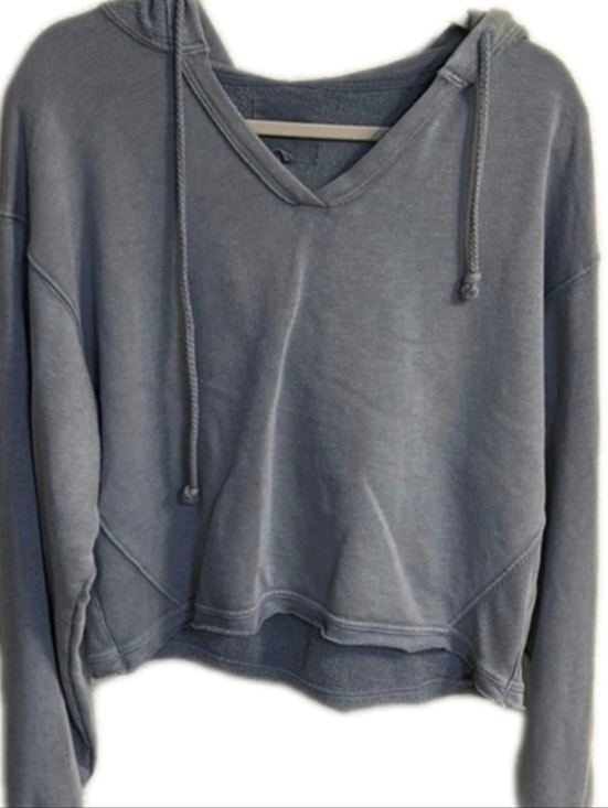 American Eagle Outfitters Tops - American Eagle Grayish Blue Pullover Hoodie Sz L Womans Casual Cotton Blend 💵